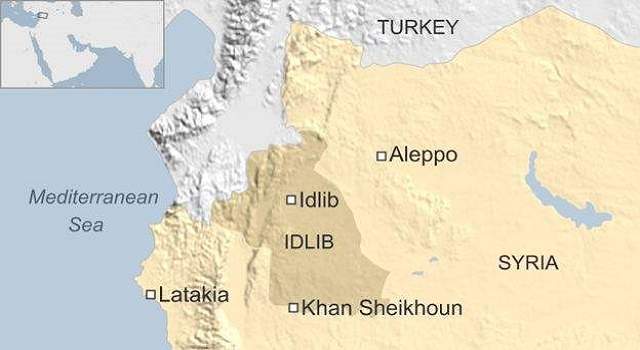 map syria