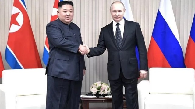 Vladimir Putin iyo Kim Jong un